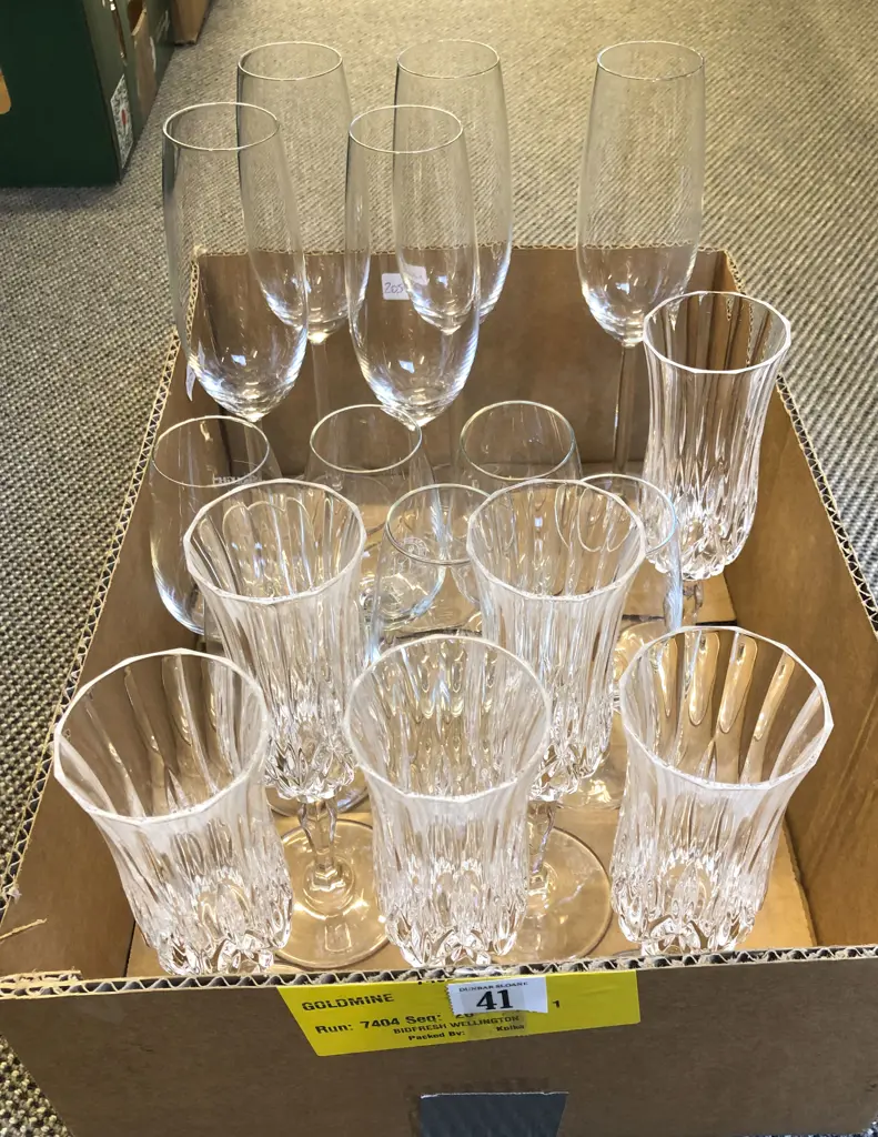 Two Boxes of Assorted Glassware Image 1++