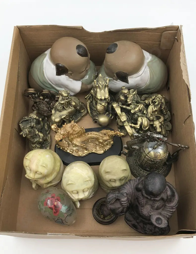 Box of Assorted Asian Ornaments Image 1++