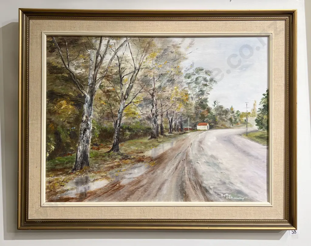 Betty Hathaway - Autumn Lawns - oil on board Image 1++