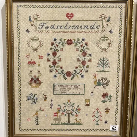 Two Framed Embroideries