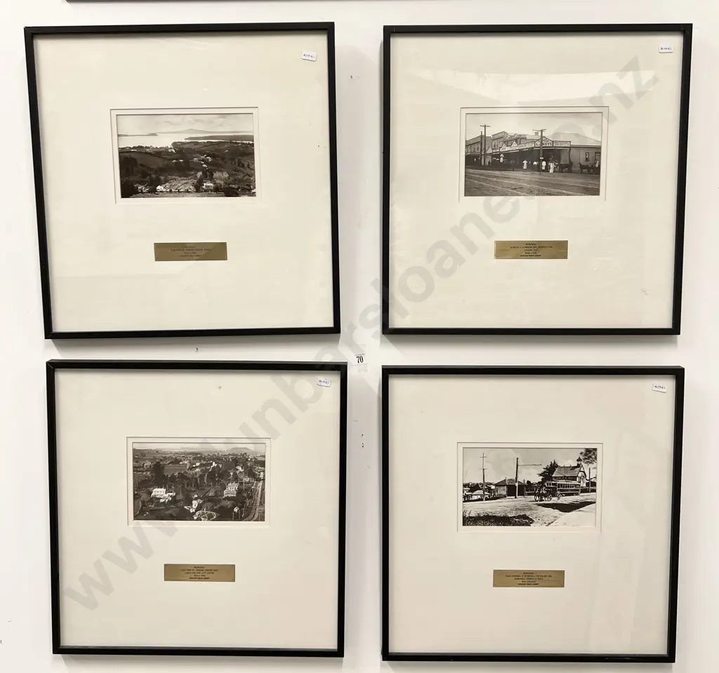 Four Framed Vintage Photographs of Auckland Image 1++