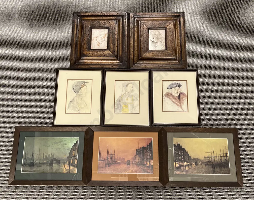 Box of Assorted Framed Works Image 1++