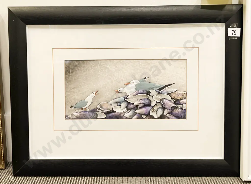 Mixed Media Beach Scene Image 1++