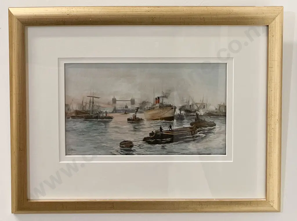 E. H. Fletcher - Harbour Scene Print Image 1++