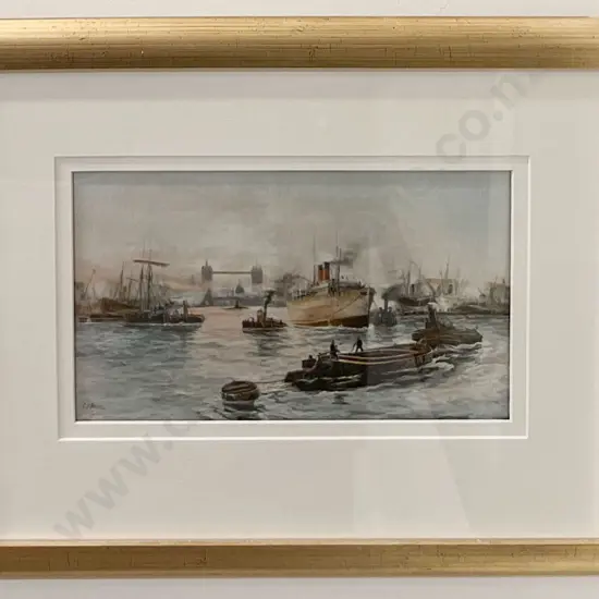 E. H. Fletcher - Harbour Scene Print