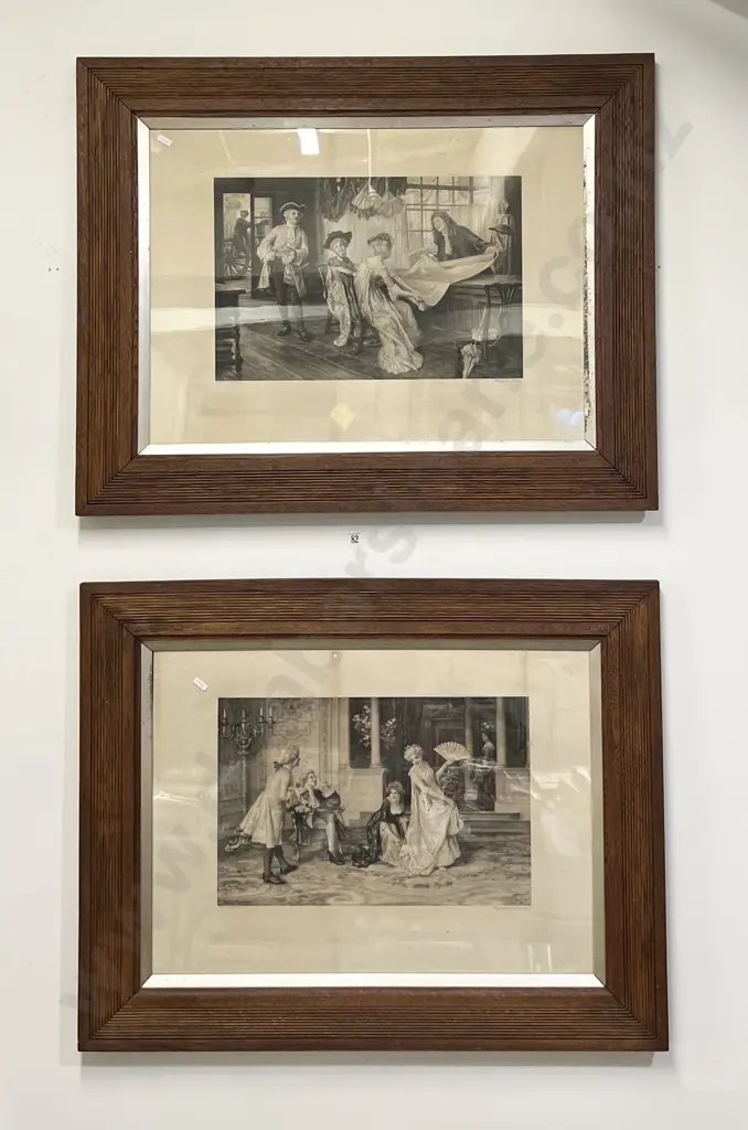 Pair of Sydney Muschamp Oak Framed Prints Image 1++