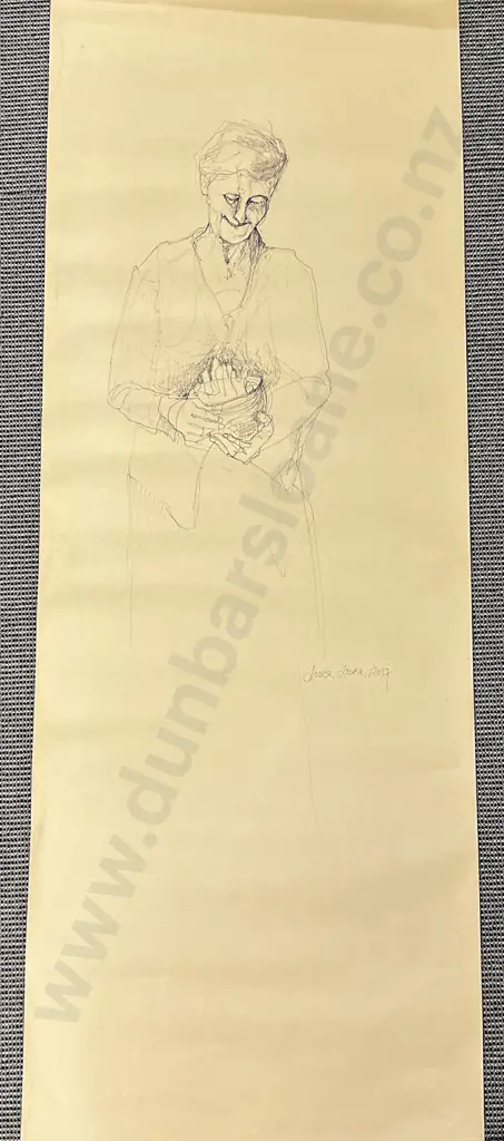 Louise Louise - Ink Sketch on Wallpaper Image 1++