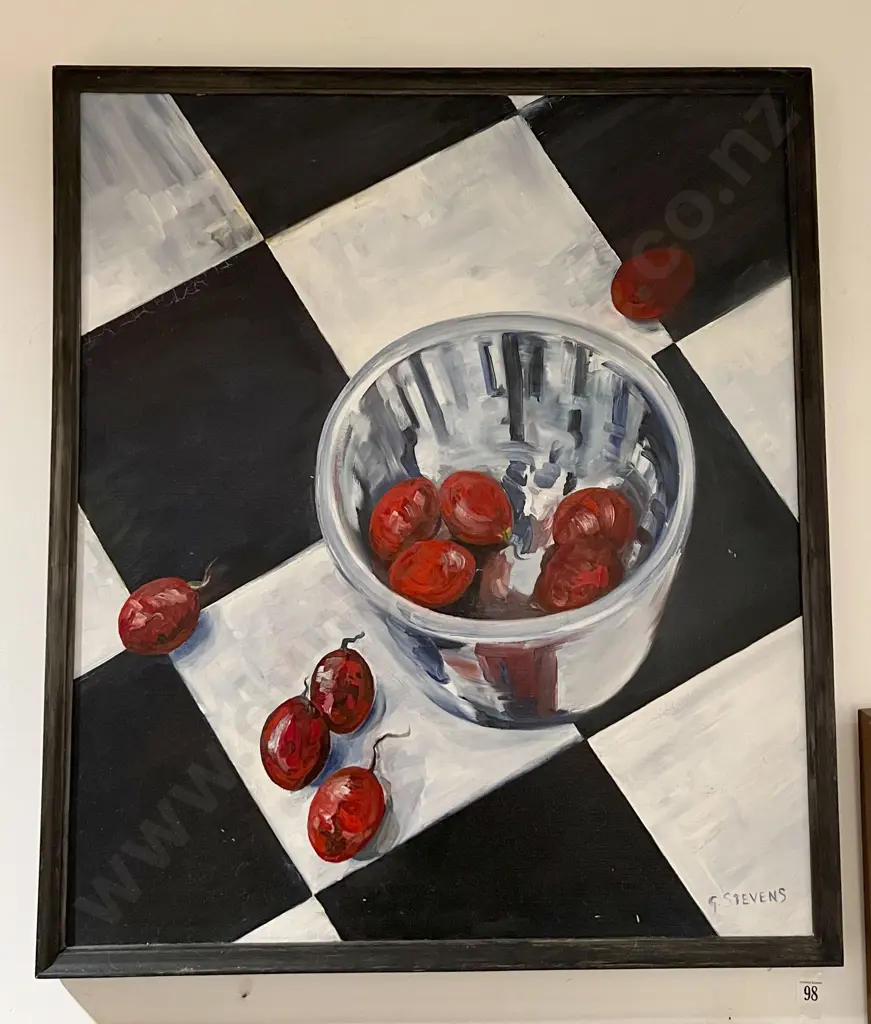 Gwenda Stevens - Tamarillos - signed & dated 1984 Image 1++