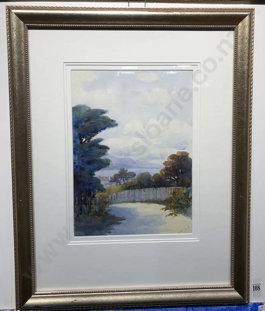 L E Baird - A Peep of the Harbour - Watercolour Image 1++