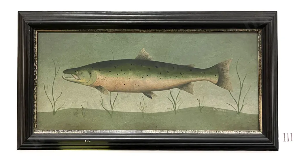 H Cornner - Trout Study - Acrylic on Board Image 1++