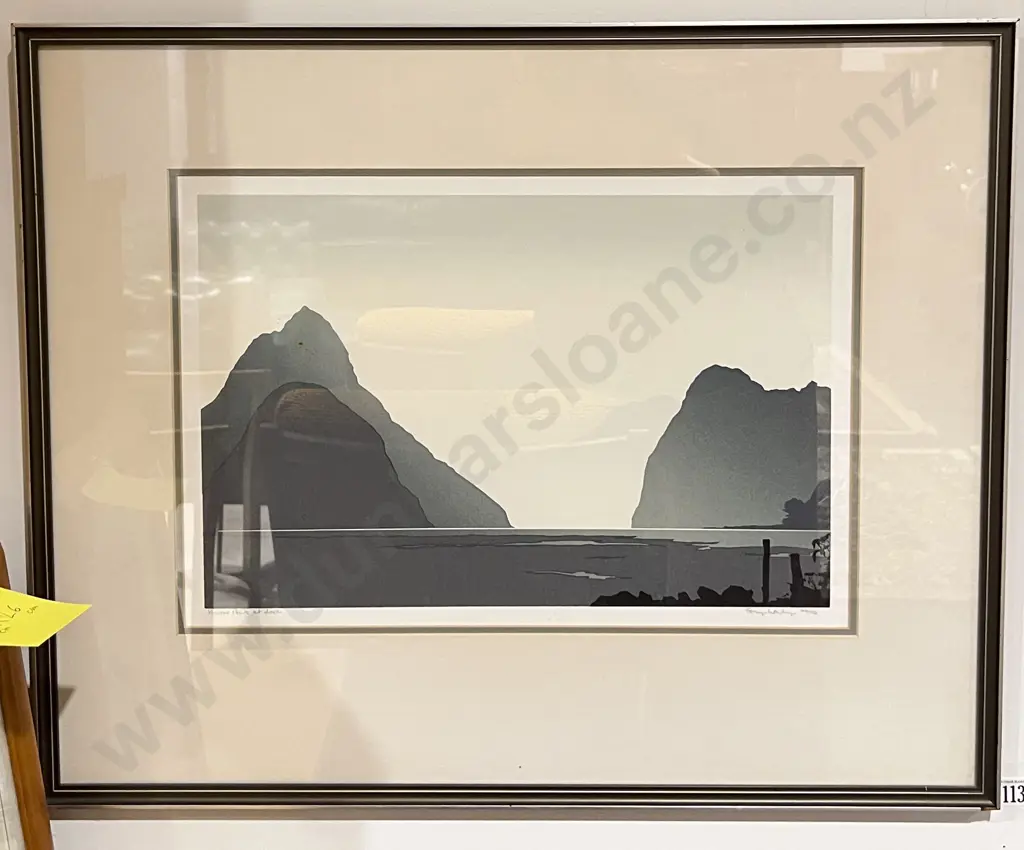 F Leahy - 'Mitre Peak at Dusk' - Ltd Ed Print Image 1++