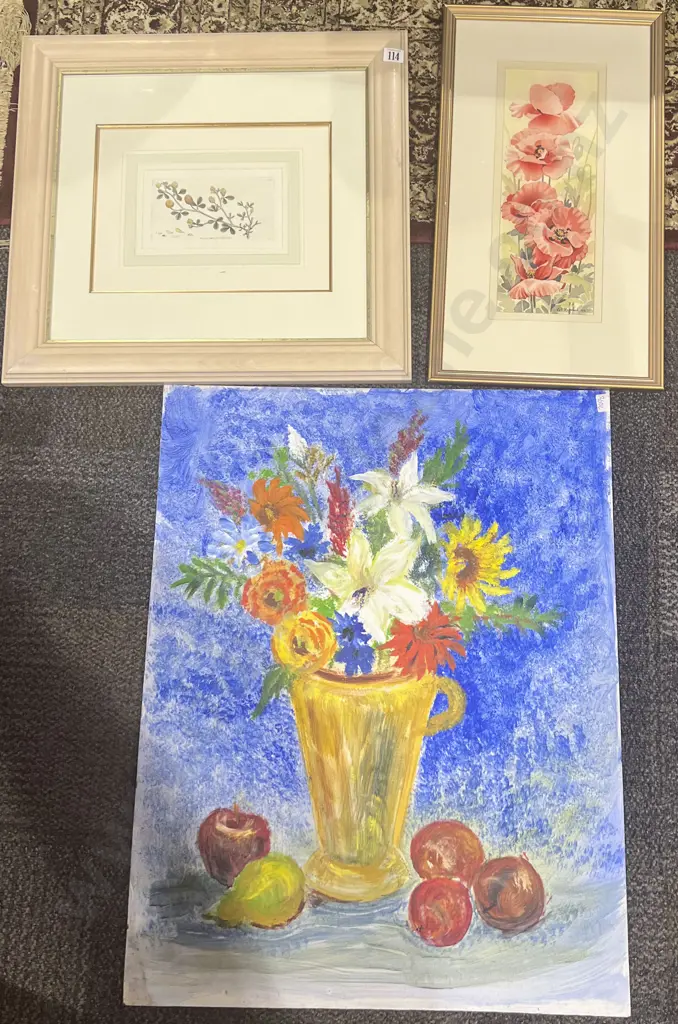 Two Framed Botanical Studies and Other Image 1++