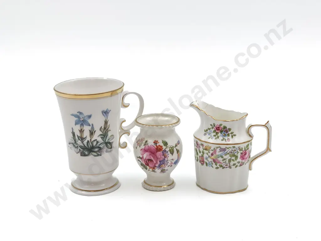 Three Small Fancy China Items incl RD and Royal Worcester (faults) Image 1++
