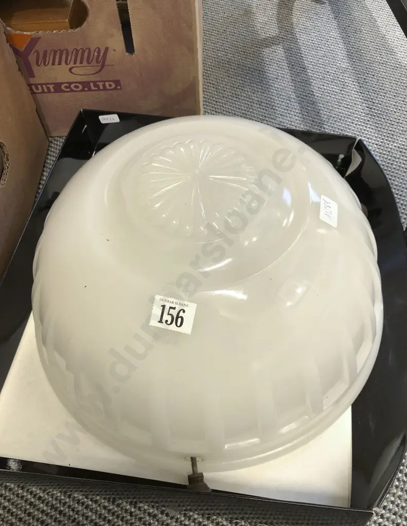 Victorian Opaque Glass Ceiling Lightshade & Box of Assorted Vases etc Image 1++