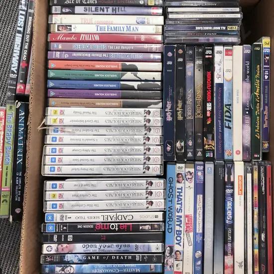 Box of Assorted DVDs