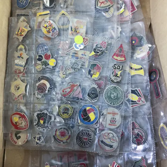 Box of Assorted Commemorative Badges