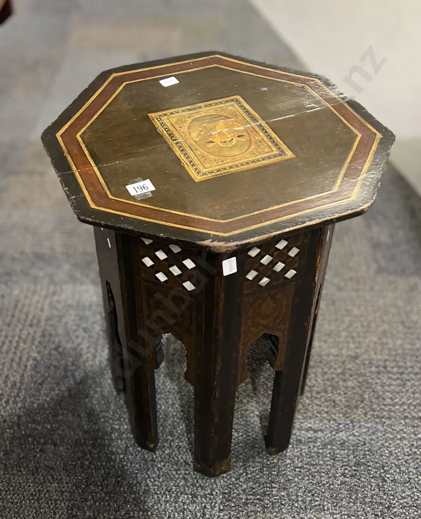 Occasional MOP Inlaid Octagonal Table Image 1++