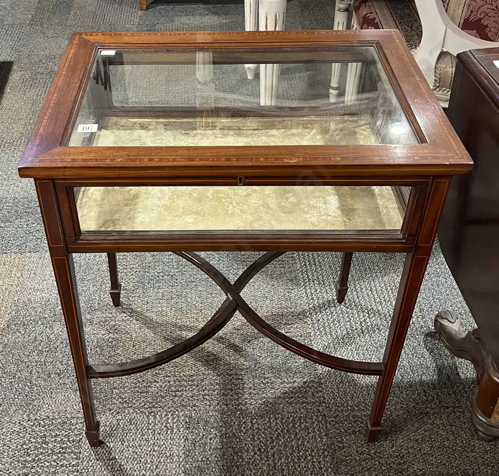Edwardian Sheraton Revival Display Case (faults) Image 1++