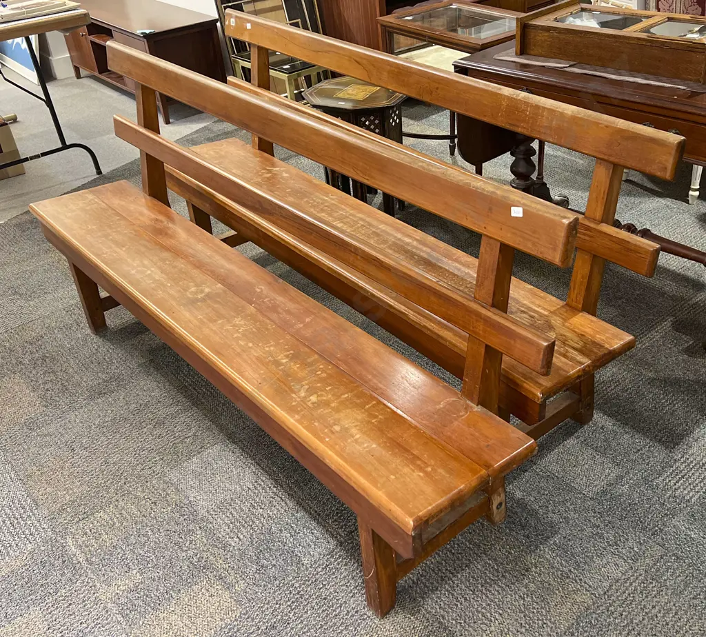 Pair of Church Pews (borer) Image 1++