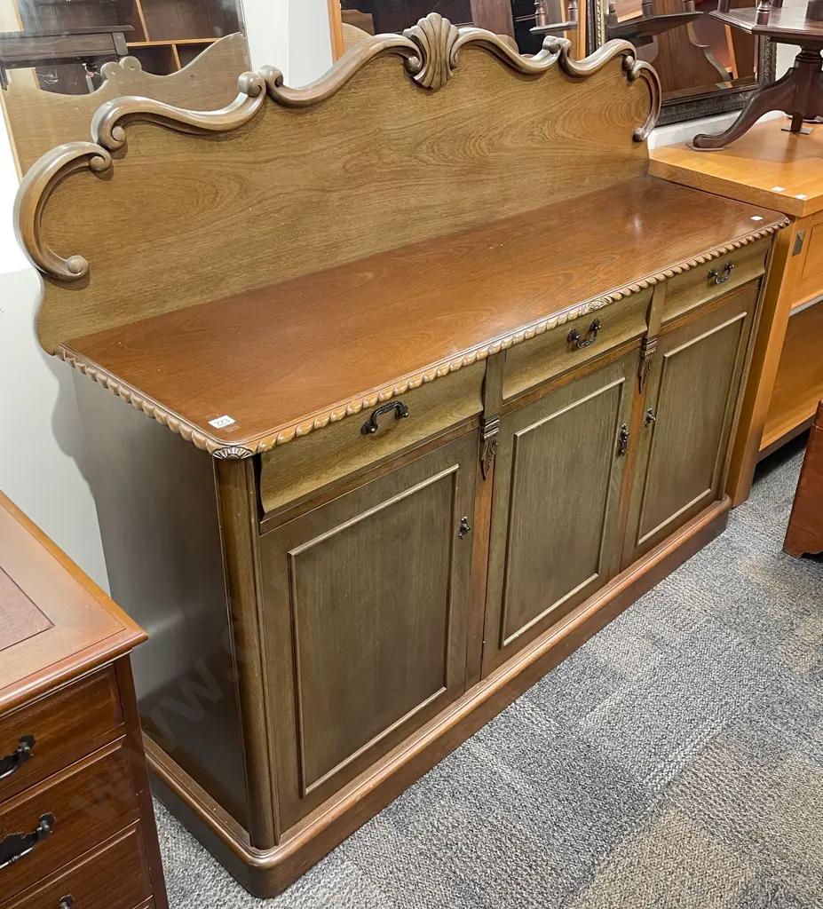 Reproduction Sideboard with Gallery Back Image 1++