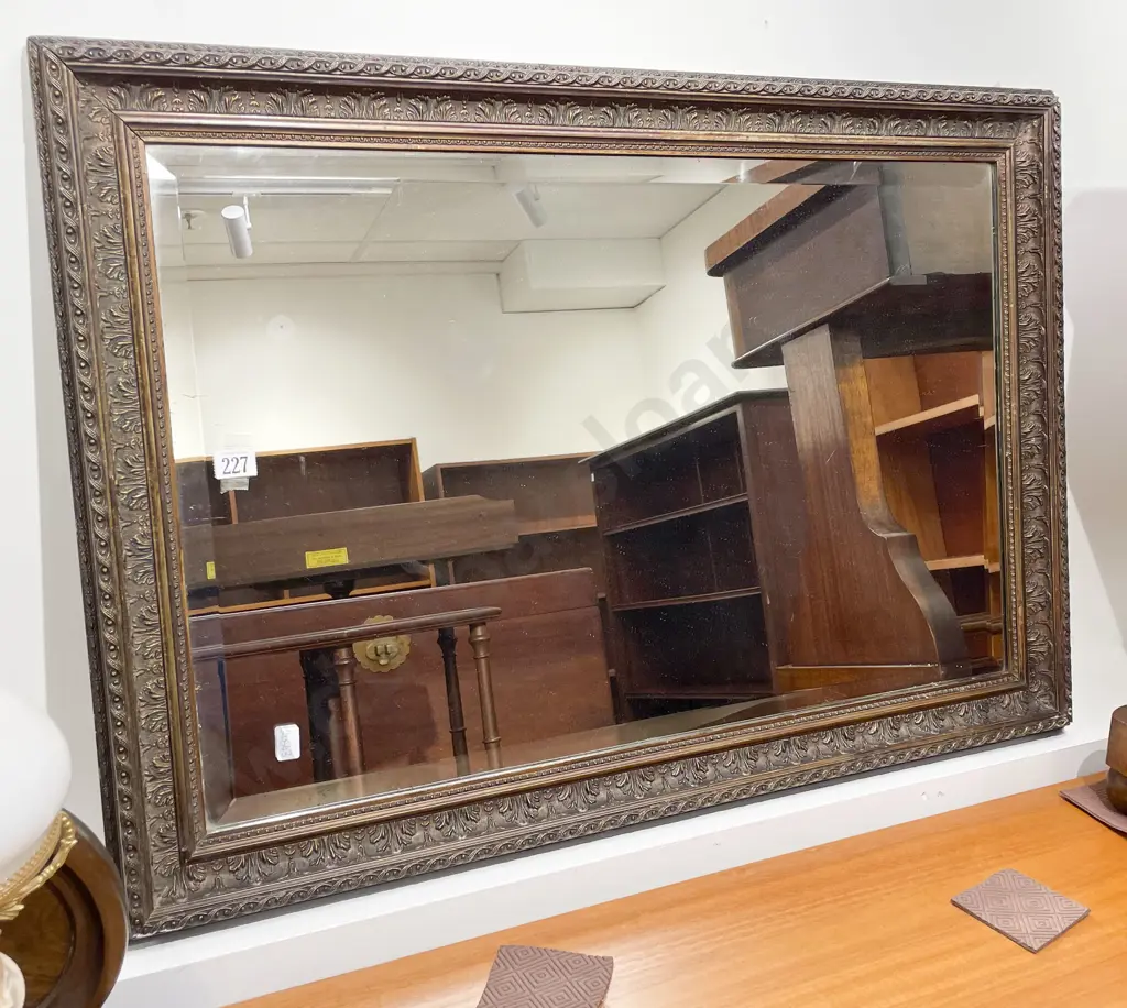 Gilt Framed Bevel Edged Wall Mirror Image 1++
