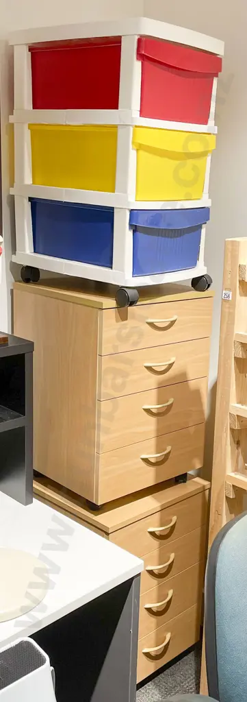 Two Filing Cabinets Two Office Chairs & Other Image 1++