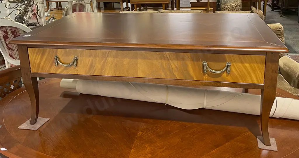 Rectangular Double Sided Drawer Coffee Table Image 1++