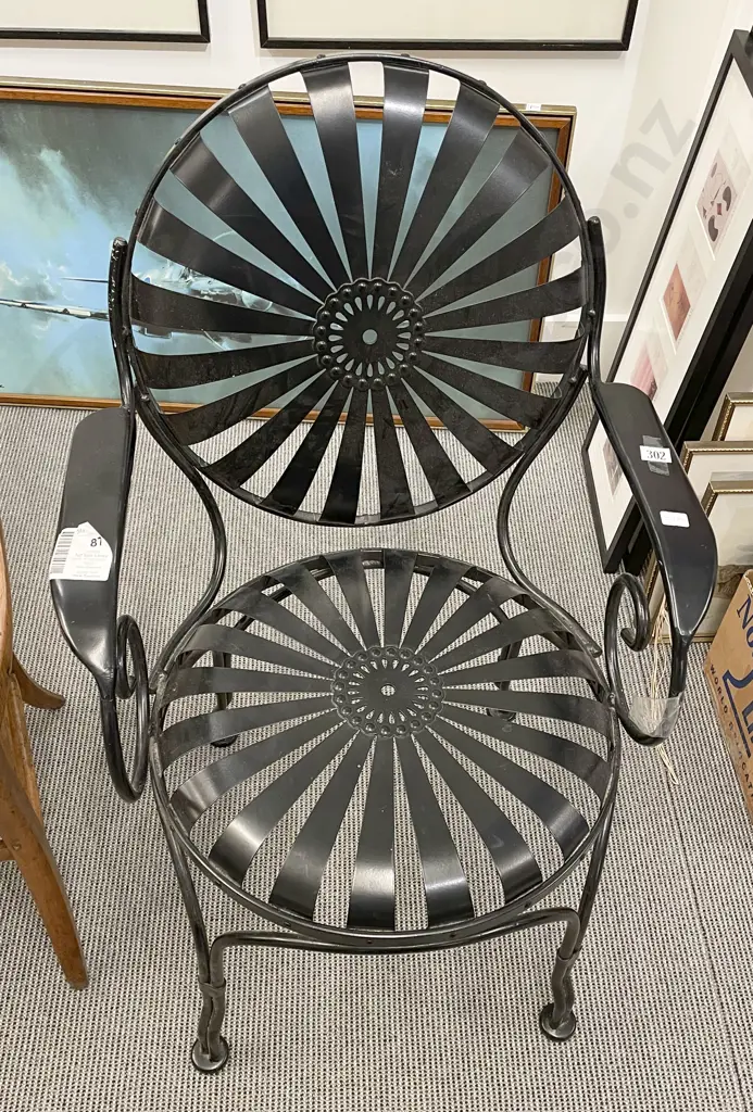 Wrought Metal Outdoor Armchair Image 1++