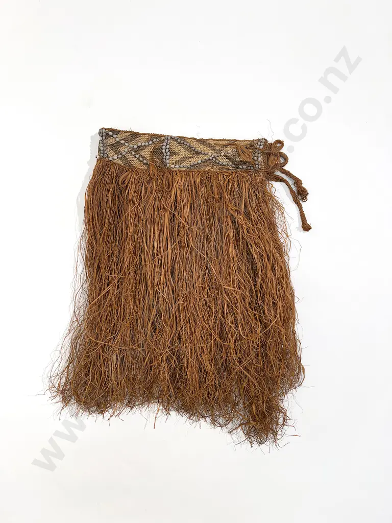 Two Polynesian Skirts With Woven Waistbands Image 1++