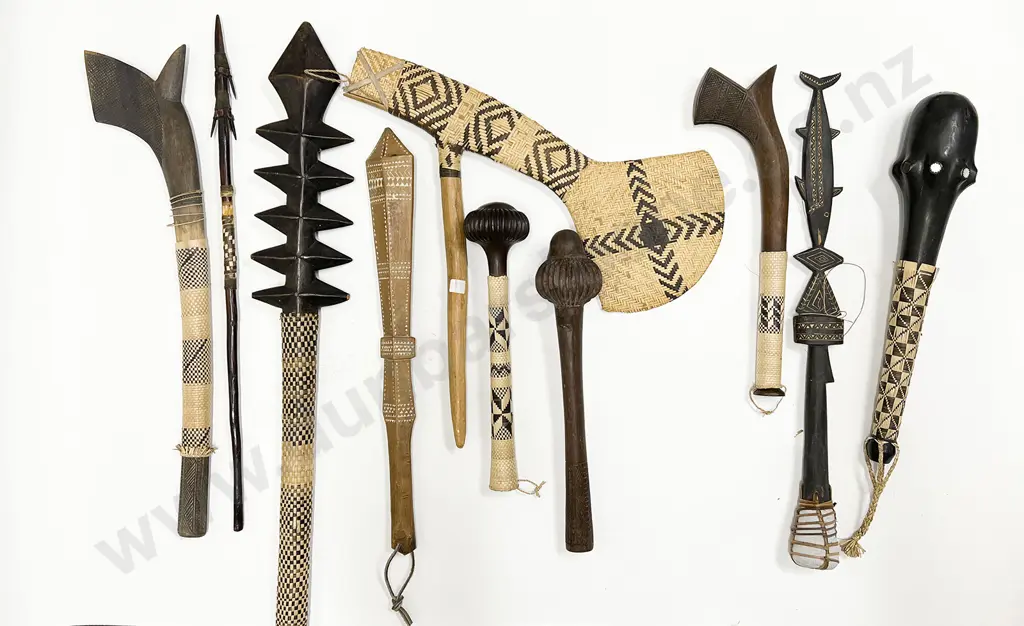 Collection of Ten Pacific Island clubs Image 1++