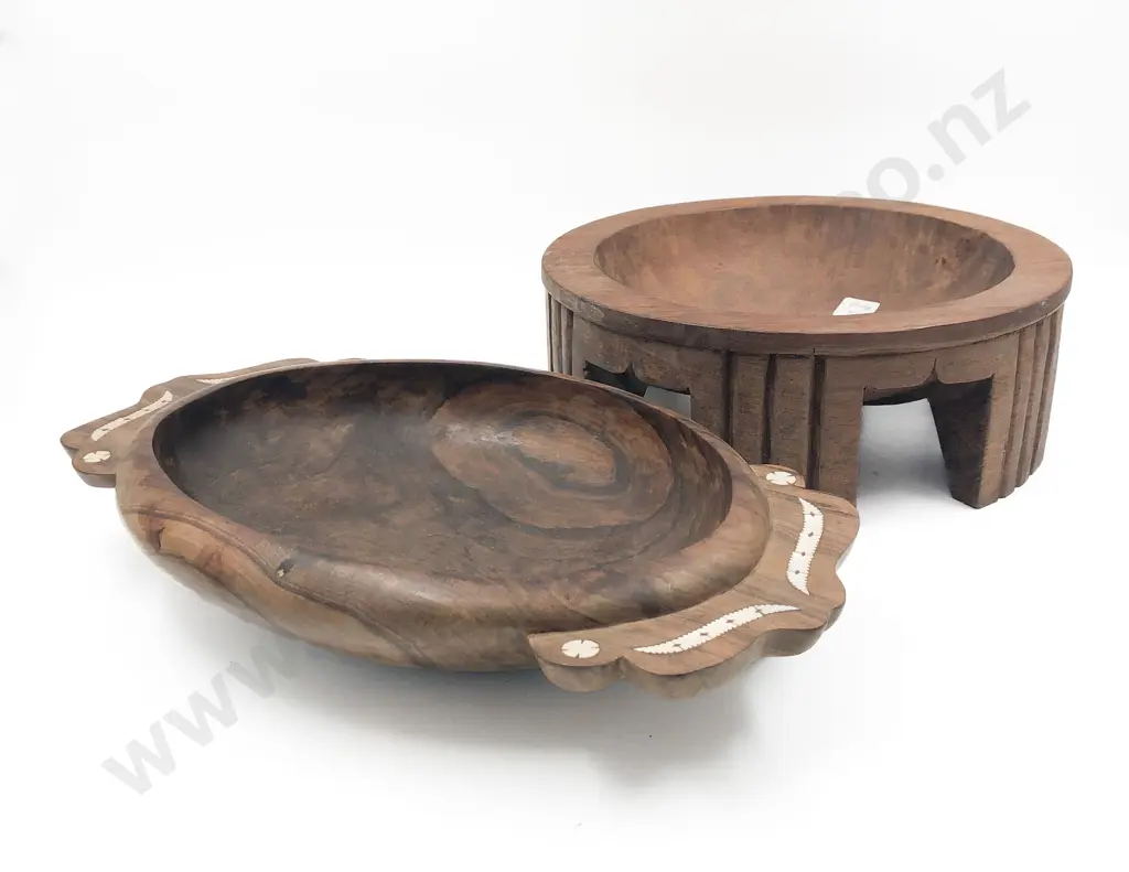 Solomon Islands Food Bowl And A Samoan Kava Bowl Image 1++