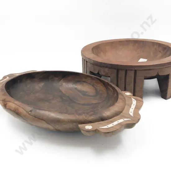 Solomon Islands Food Bowl And A Samoan Kava Bowl