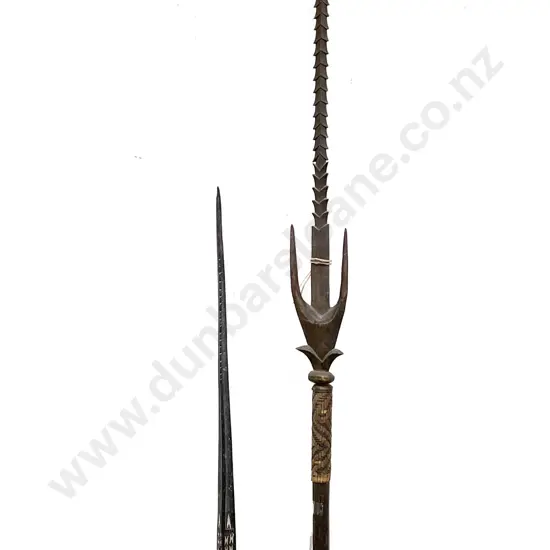 Solomon Islands Spear And A Papua New Guinea Spear