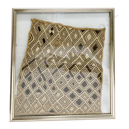 Framed Section of Kuba Cloth