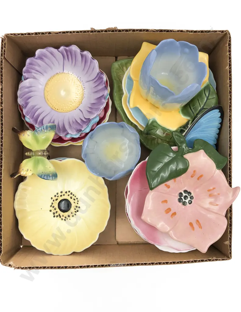 Assortment of Flower Shaped Plates and Dishes Image 1++