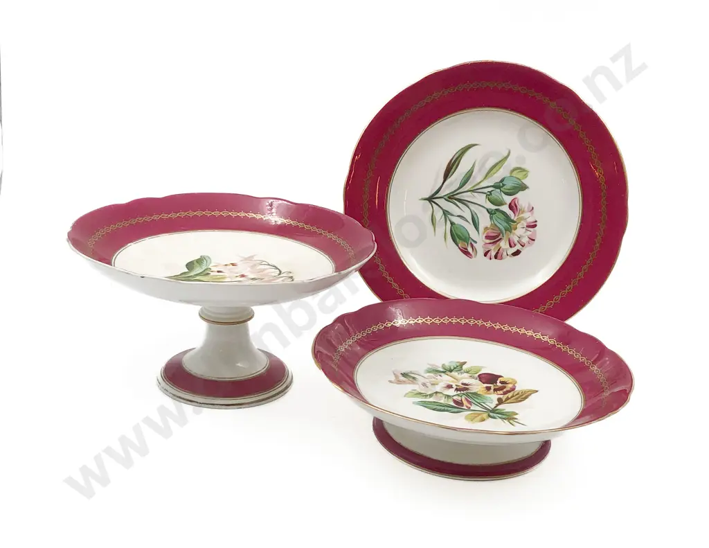 Victorian Hand Painted Dessert Set (10 Pieces) Image 1++