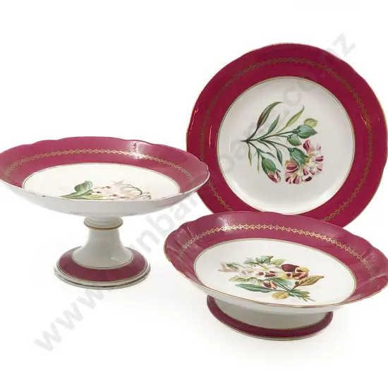 Victorian Hand Painted Dessert Set (10 Pieces)