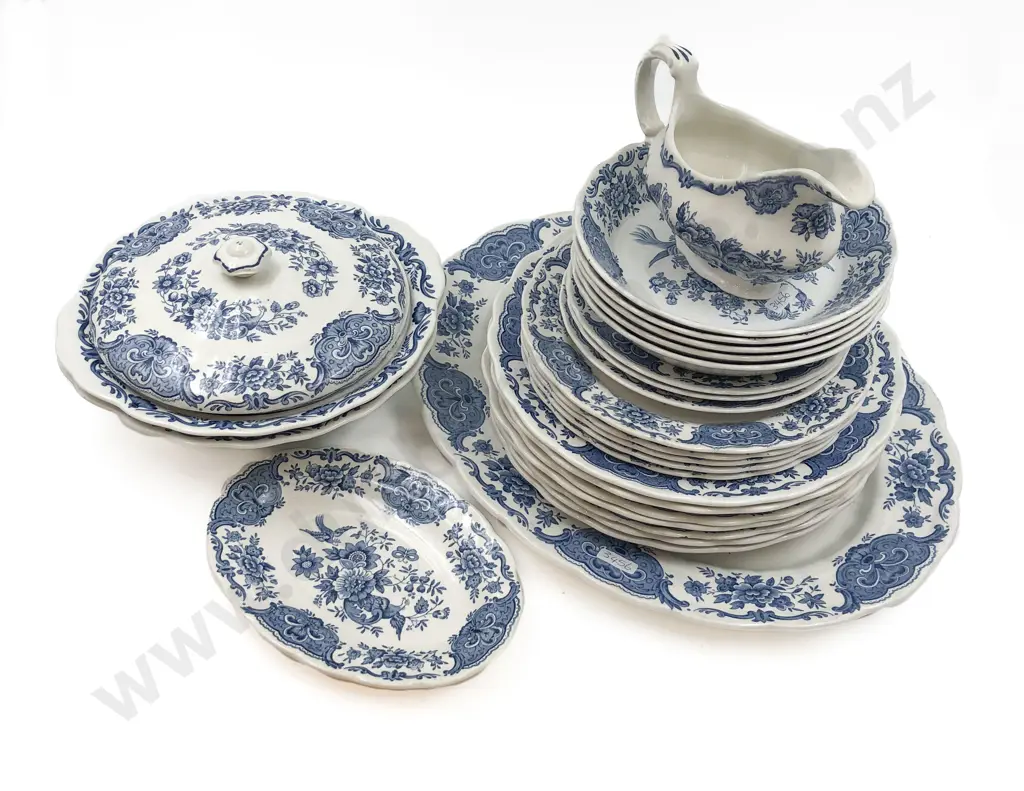Ridgeway Blue and White Part Dinner Set Image 1++