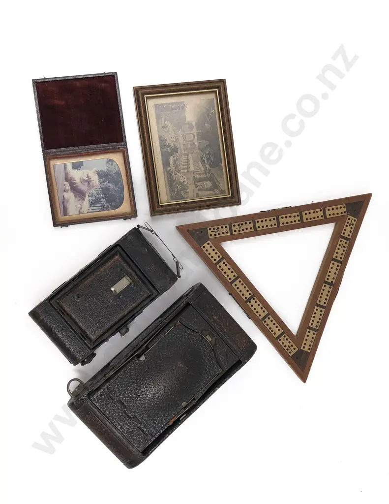 Small Box of Assorted incl Two Vintage Cameras Image 1++
