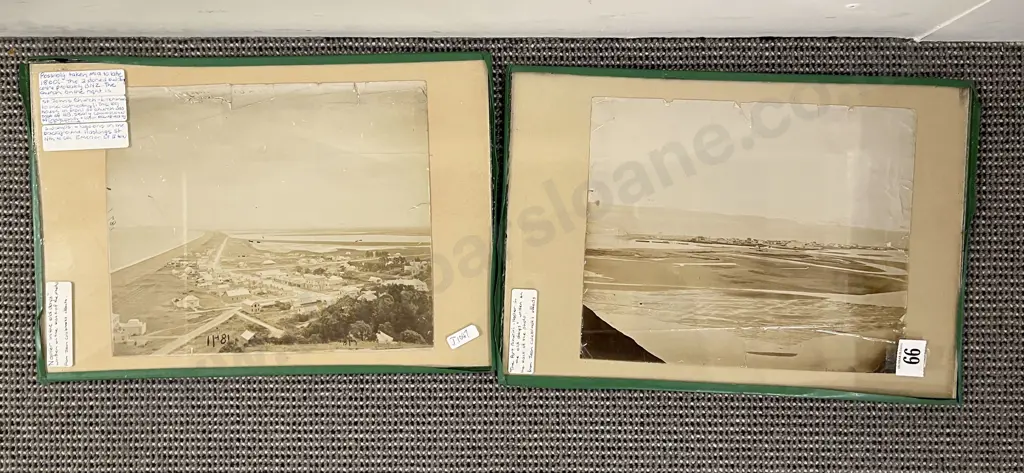 Two Vintage NZ Photographs and Leather Case Image 1++
