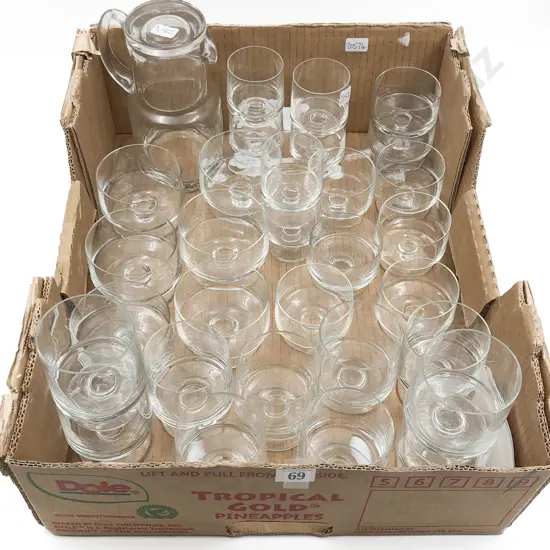 Set of Holmegaard Stub Glasses and Jug