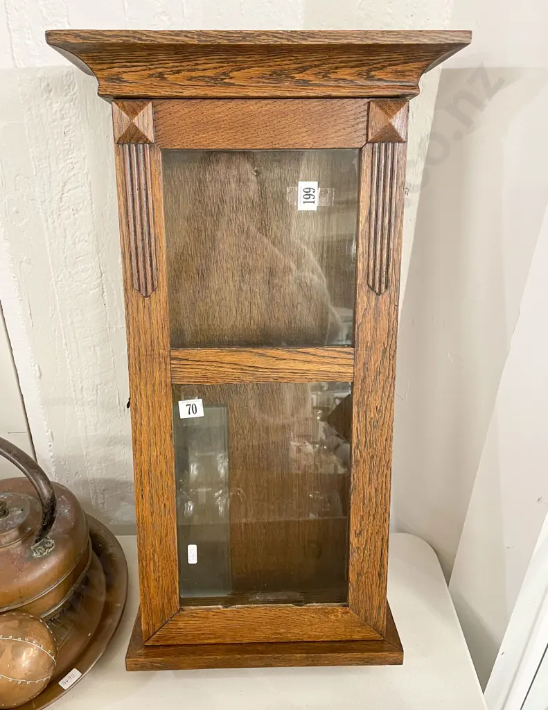 Oak Clock Case Converted Display Cabinet Image 1++