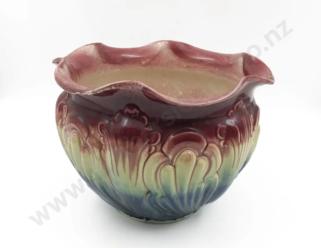 Two Large Mantle Vases and Edwardian Jardinière Image 1++