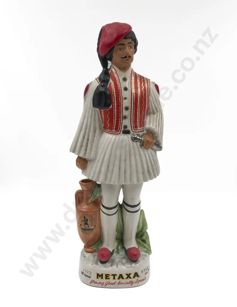 Metaxa Vintage Ceramic Bottle Figure Image 1++