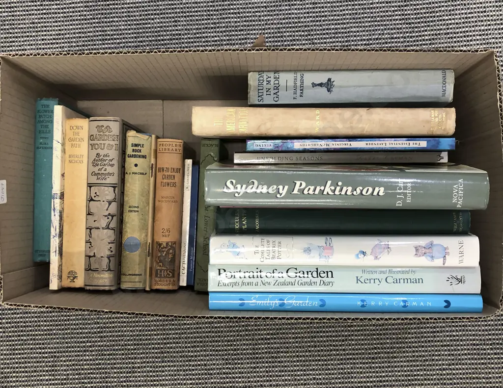 Box of Mostly Vintage Gardening Reference Books Image 1++