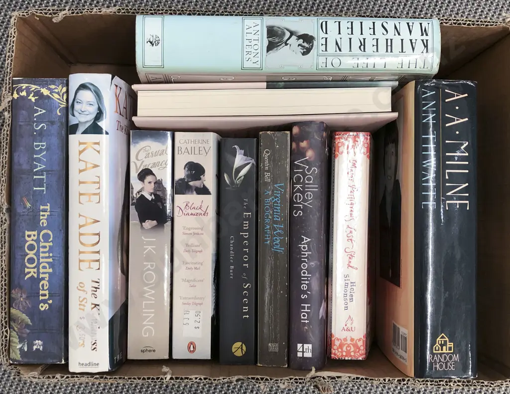Box of Assorted Books Including The Life of Katherine Mansfield by Anthony Alpers Image 1++