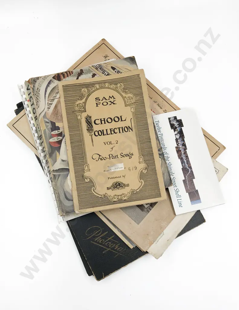 Box of Assorted Vintage Including Postcards and Sheet Music etc Image 1++