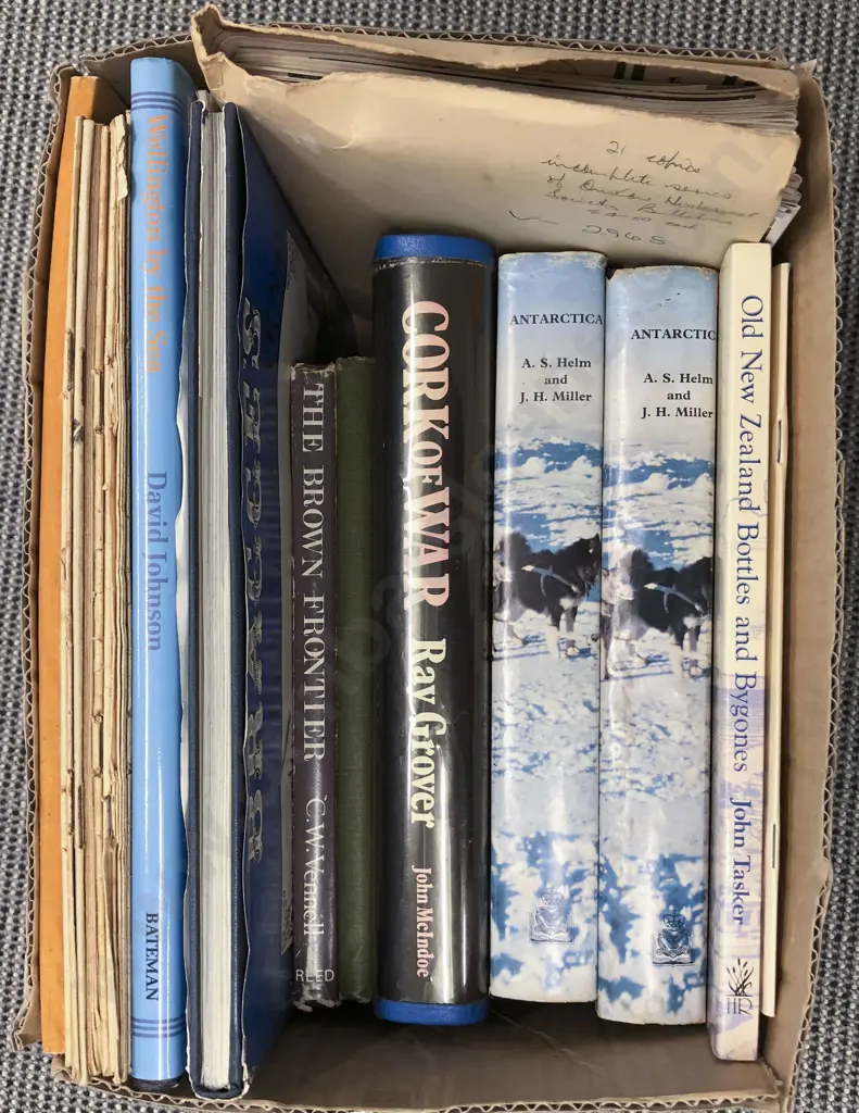 Box of Assorted Books Including Early NZ Reference Image 1++