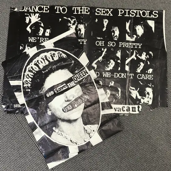 Qty of Vintage Loose Music Posters Including Sex Pistols