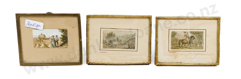 Two Small Framed Baxter Prints Together with Other Small Frame Image 1++